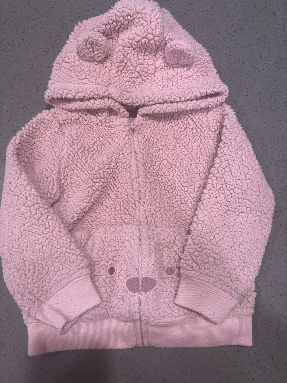 Carter's Pink Sherpa Hoodie with Teddy Ears